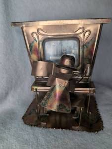 lot 2006 image: Metal Copper Piano Man Diorama Music Box - The Entertainer