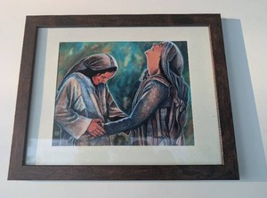 lot 2113 image: Framed Art Print Jump for Joy by Corby Eisbacher -16 x 12 inches