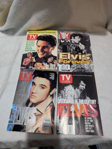 lot 2806 image: TV Guide Magazine Lot 4 Issues Elvis Presley 1989-2001
