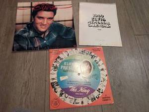 lot 2807 image: 1980  1989 Elvis Presley Calendars  Fact-Finder Reference Guide-3 ct lot