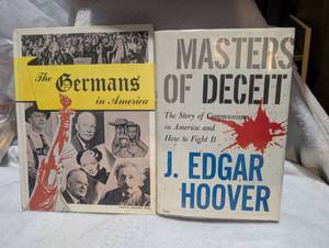 lot 2810 image: The Germans in America  Masters of Deceit by J. Edgar Hoover-2 ct