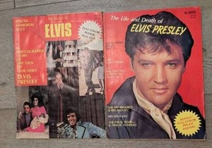lot 2822 image: Magazine Lot The World of Elvis, The Life and Death of Elvis Presley - 2 ct