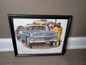 lot 2852 image: Chevrolet Traffic Headache Framed Advertising Print