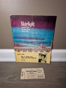 lot 2900 image: Starlight Theatre Kansas City Playbill On a Clear Day You Can See Forever  1957 Ticket
