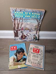 lot 2904 image: Good Old Days January 1972  TV Guide Magazines (Sally Fields Cover) -Lot 3 Items
