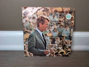 lot 2909 image: Battle Hymn of the Republic 45 RPM Single Andy Williams St. Patricks Cathedral Robert F Kennedy Memorial