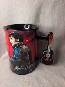 lot 4018 image: Elvis Presley Mug with Guitar Handle - new in box