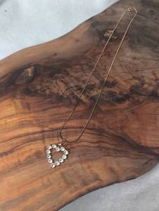 lot 6013 image: Heart Pendant Necklace with Rhinestones
