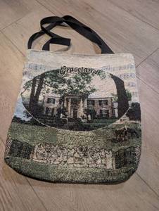 lot 6397 image: Graceland Tote Bag Elvis Presley Design