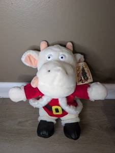lot 7007 image: Plush Stuffed Cow Toy Santa&nbsp