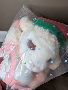 lot 7008 image: Vintage Lambchop Santa Plush Toy - Sealed&nbsp