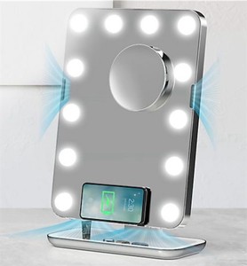 lot 1501 image: Sharper Image SpaStudio Hollywood Vanity Mirror with Fans