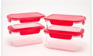 lot 1521 image: INDIGO LocknLock 3-Piece Tritan Rectangle Storage Containers