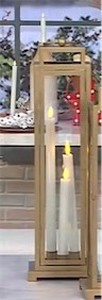 lot 1551 image: Home Reflections Metal Lantern with Trio Tapers