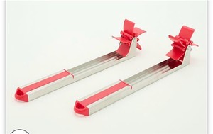 lot 1555 image: Prepology Set of 2 Stainless Steel Watermelon Slicers