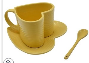 lot 1557 image: BLUE Temp-tations Woodland 18-oz Figural Mug with Plate and Spoon