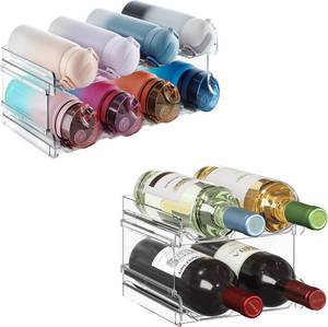 lot 1608 image: Lifewit Stackable Bottle Organizer for CabinetFridge, Wine Rack READ DESCR