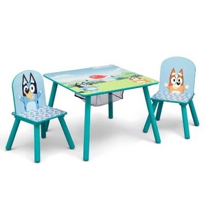 lot 1615 image: $60 Delta Children Bluey Kids Table & Chair Set with Storage Blue