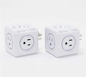 lot 1619 image: PowerCube Original Modular 5-Socket System - Set of 2, White