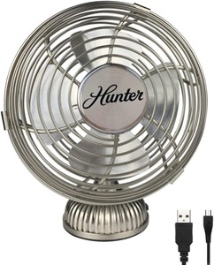 lot 1620 image: 5 Personal Retro USB Fan Brushed Nickel