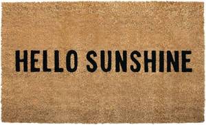 lot 1636 image: NIKKY HOME Coir Doormat Non-Slip Door Mat - HelloSunshine - 17x30