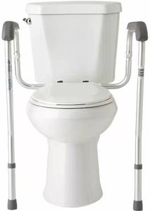 lot 1637 image: Medline Guardian Toilet Safety Rails, 300-lb Capacity, Pair Silver