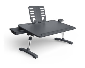 lot 1641 image: Total Desk Portable Organizing Desk with Adjustable Stand, Red