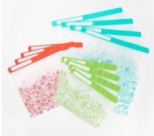 lot 1656 image: PrepSealer 12-Piece Reusable Food Saving Zip-Close Bags