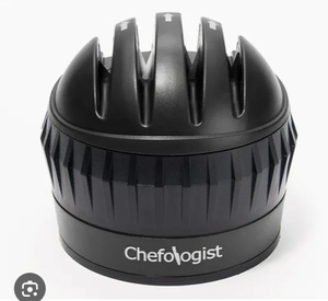 lot 1663 image: Chefologist 3-Stage Knife Sharpener with Scissor Sharpener, Black