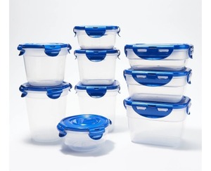 lot 1679 image: LocknLock 9-Piece Nestable Mini Storage Set, Multi-Shape, GraphiteGREY