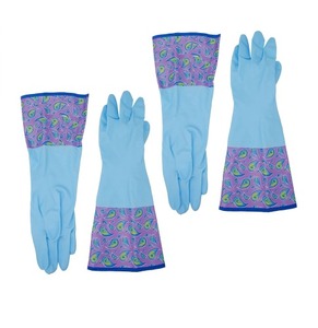 lot 1701 image: A Cleaner Home 2 Pairs Premium All-Purpose Long Cleaning Gloves