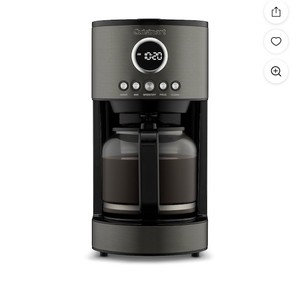lot 1726 image: Cuisinart Stainless Steel 12-Cup Coffee Maker, Black