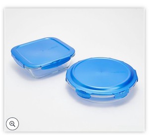 lot 1732 image: LocknLock Glass 9   9 and Glass Pie Dish Bake Set