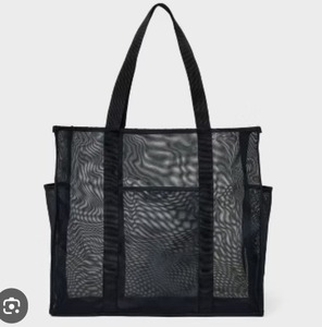 lot 1737 image: 3 Pack Shade & Shore Black Polyester Unstructured Beach Bags