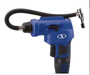 lot 1747 image: $46 Air Joe iON 24V Cordless Digital Air Compressor w 4 Adapters