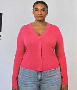 lot 1779 image: edited by Remi Bader Cardigan, Pink, 2X