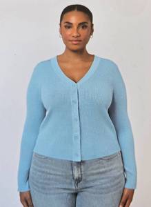 lot 1780 image: edited by Remi Bader Cardigan, Blue, 3X