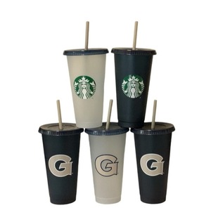 lot 1783 image: Starbucks Campus Collection Georgetown 5PK Plastic 24 oz Cups