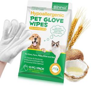 lot 1793 image: 2-pack Pet Bath Wipes - Cleanse & Deodorize Coconut Oil & Oatmeal