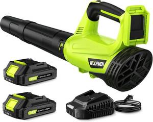 lot 1762 image: Cordless Leaf Blower with 2 Batteries and Charger, 2-Speed, Lightweight