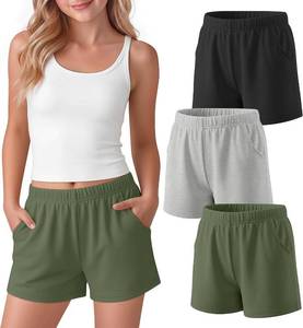 lot 1785 image: 3-Pack Girls Shorts  Elastic Waist, Pockets, Back-to-School, Casual 13-14yr