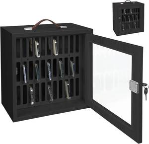 lot 1794 image: Cell Phone Locker 33 Slots, Classroom Holder, Locker Box with Handle, Black