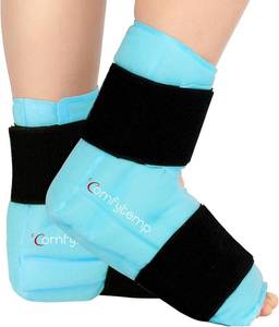 lot 1797 image: Comfytemp Ankle Foot Ice Pack Wrap for Plantar Fasciitis, Heel Pain, 2-pack