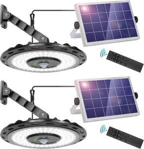 lot 1799 image: ropelux Solar Lights Outdoor 3000LM Dimmable 5 Modes Motion Sensor 2-Pack