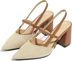 lot 1804 image: Block Heeled Sandals Pumps  Chunky Closed Toe Shoes for Women 36