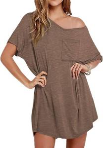 lot 1821 image: Ekouaer Cotton Nightgown for Women, Oversized Sleep Shirt, V-Neck Pajama Large