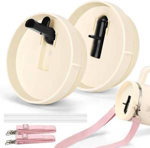 lot 1838 image: 30 oz Flip Straw Lid for Stanley Quencher H2.0 Tumbler, 2-Pack Leak-Proof