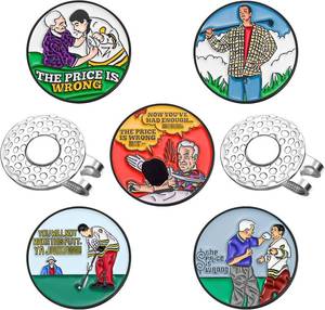 lot 1842 image: Magnetic Golf Ball Marker Clips with Enamel Markers, Hat Magnet