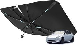 lot 1843 image: Nmoiss 2026 Windshield Sun Shade, Vinyl Coating Heat Shield, 56x31 in