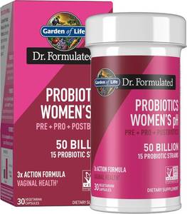 lot 1846 image: Garden of Life Dr. Formulated Probiotics Womens 50B CFU 3in1, 30 Veg Caps